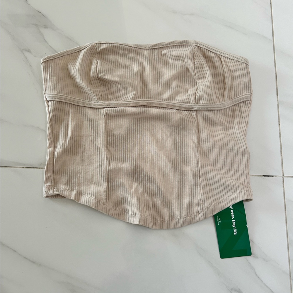 Cream Shein Tube Top